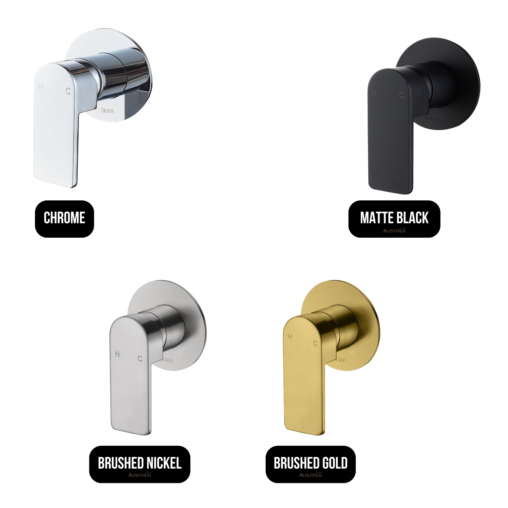 IKON FLORES WALL MIXER BRUSHED GOLD