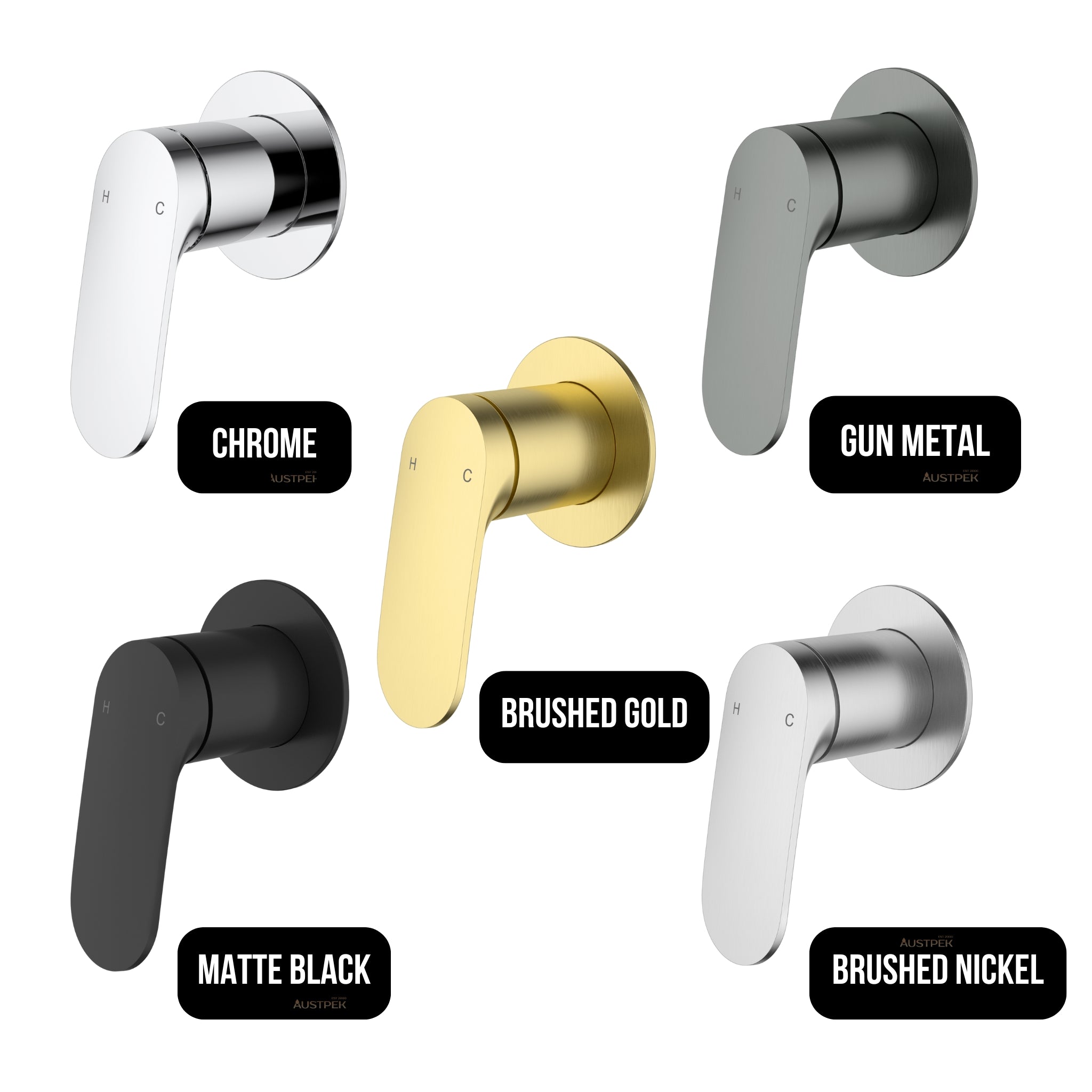IKON SULU II LEAD FREE WALL MIXER TRIM KIT WITH ROUGH IN BODY GUN METAL