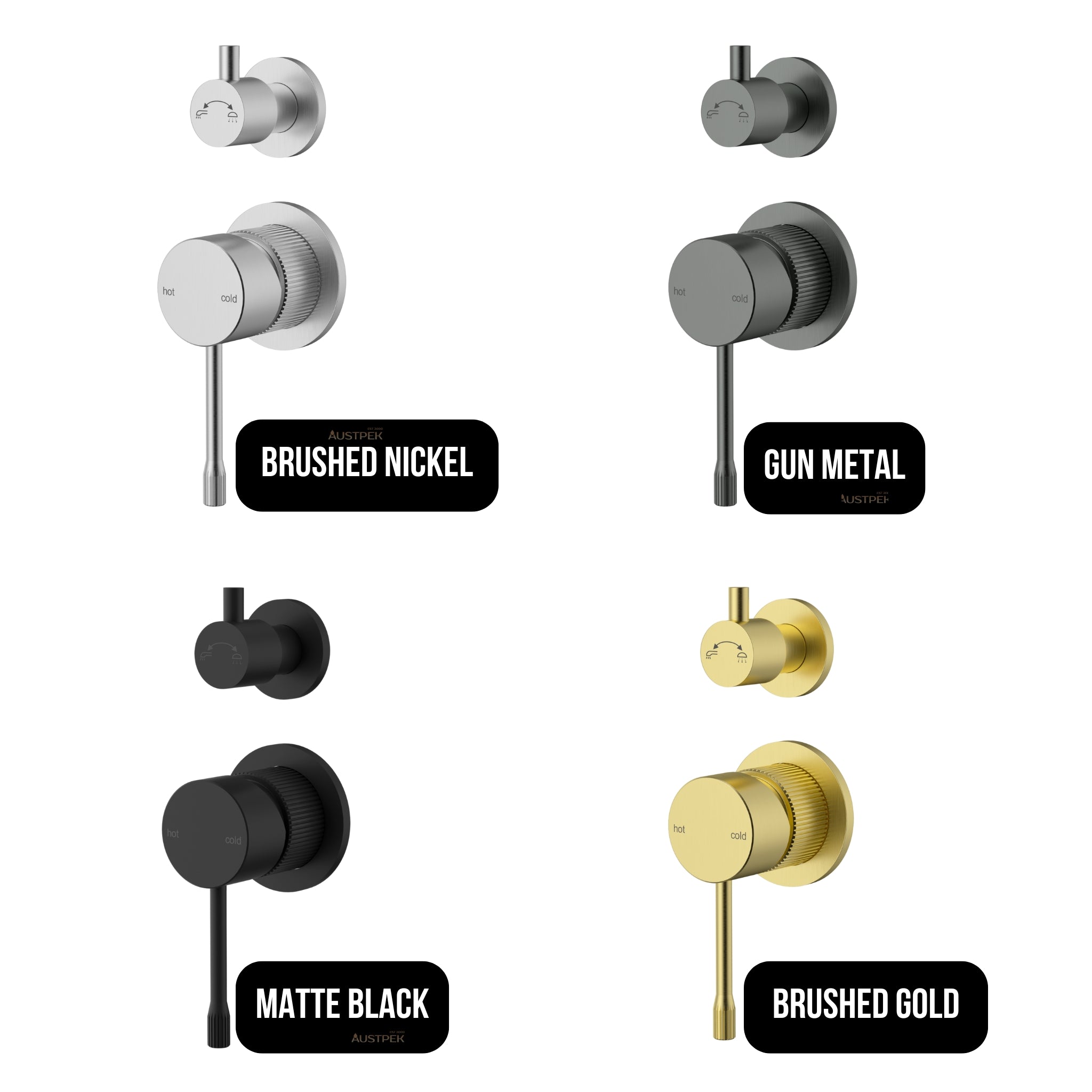 IKON LINIE LEAD FREE WALL DIVERTER MIXER TRIM KIT WITH BODY MATTE BLACK