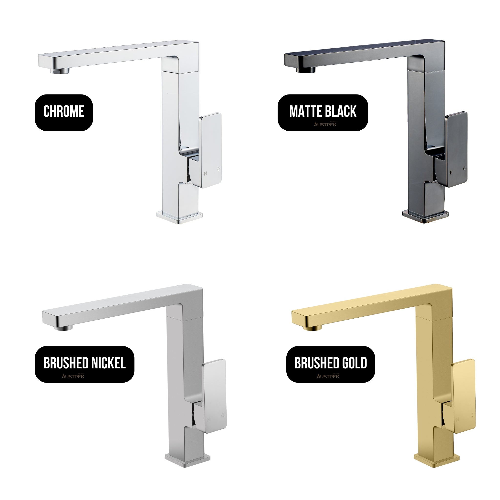 IKON CERAM SINK MIXER 250MM BRUSHED NICKEL