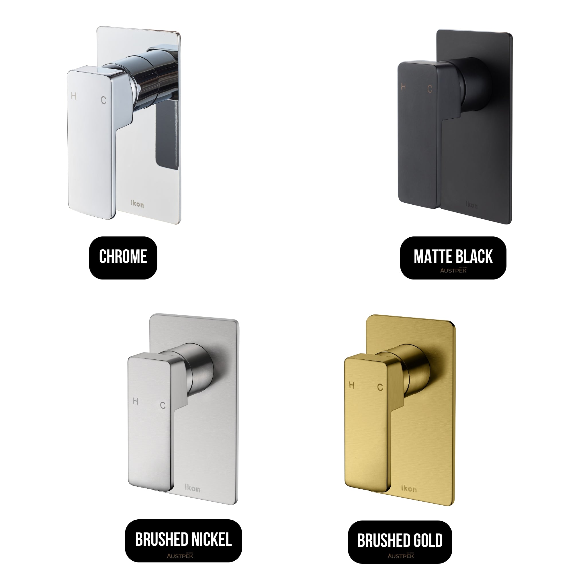 IKON CERAM WALL MIXER 140MM BRUSHED GOLD