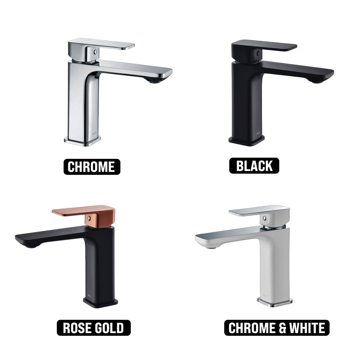 IKON SETO LEAD FREE BASIN MIXER 168MM MATTE BLACK