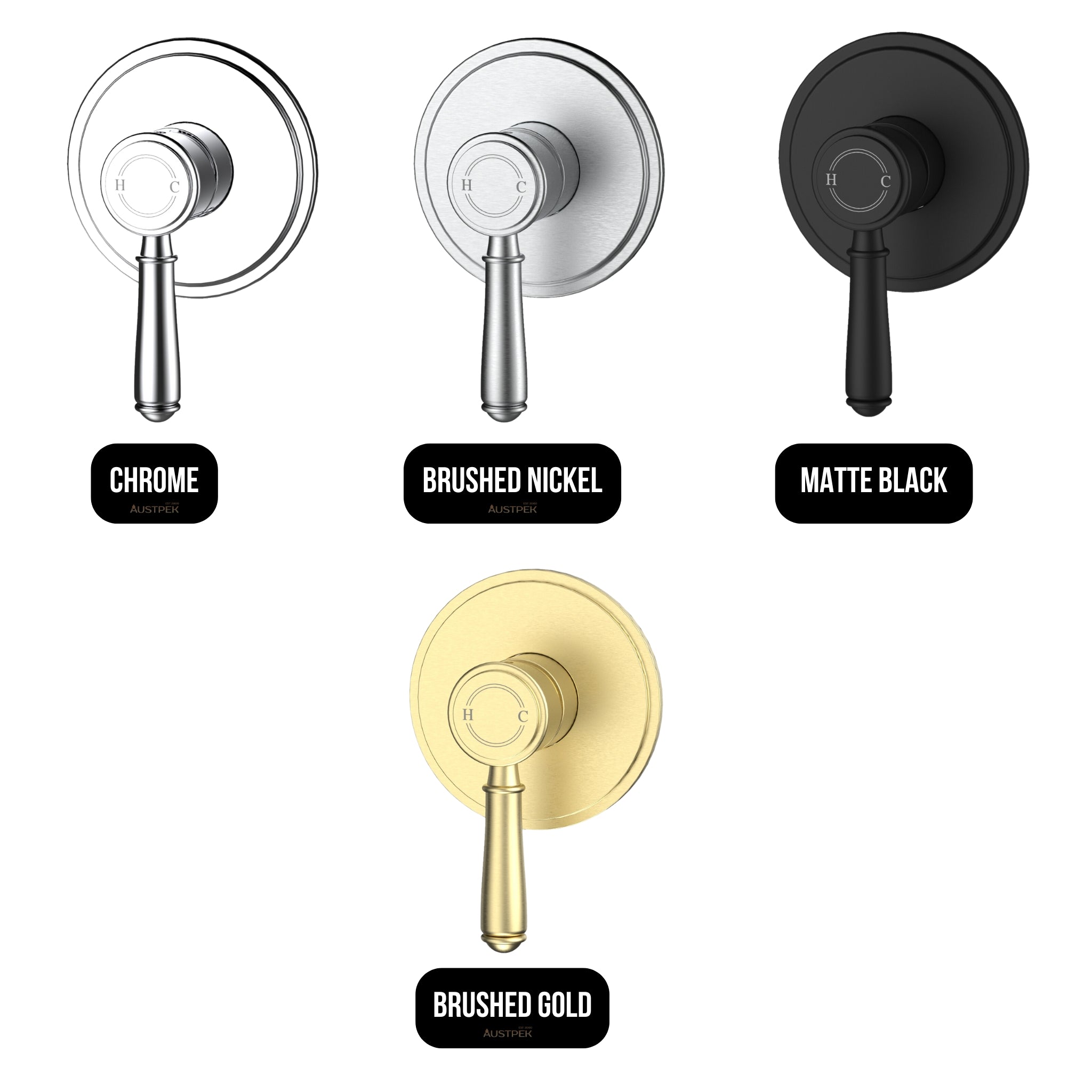 IKON CLASICO WALL MIXER TRIM KITS WITH ROUGH IN BODY 115MM BRUSHED NICKEL