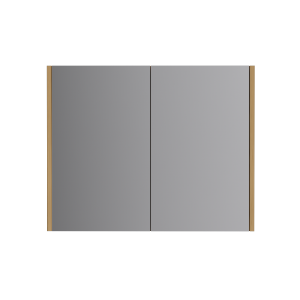 ORIO HAYMAN LIGHT WALNUT FLUTED MIRROR SHAVING CABINET 900MM