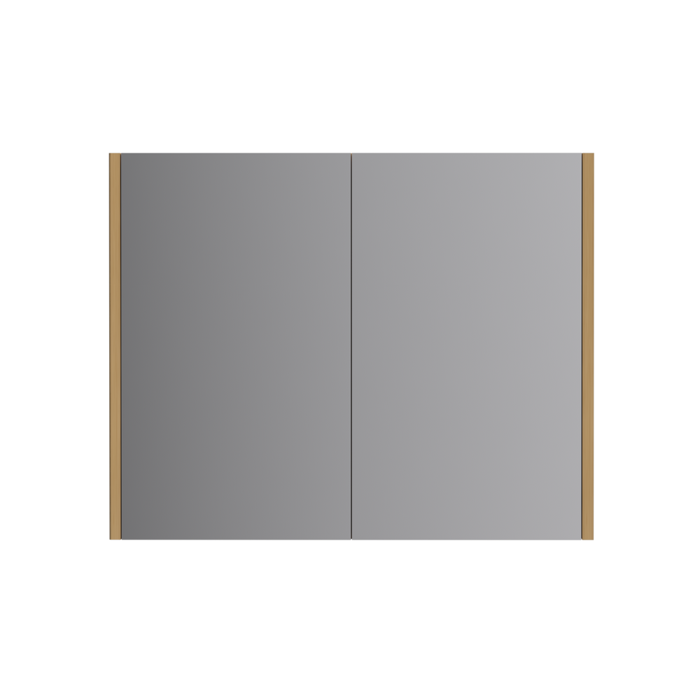 ORIO HAYMAN LIGHT WALNUT FLUTED MIRROR SHAVING CABINET 900MM