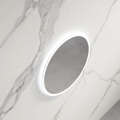 INFINITY HAMILTON FRAMELESS ROUND LED MIRROR TRIO COLOUR 800X800MM