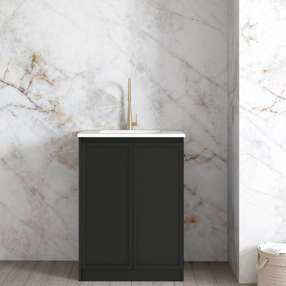 OTTI HAMPSHIRE MATTE BLACK 630MM BASE LAUNDRY CABINET