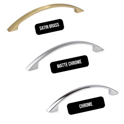 MODULR BOW HANDLE 128MM MATTE CHROME