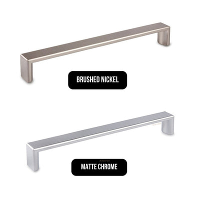 MODULR SQUARE HANDLE BRUSHED NICKEL (AVAILABLE IN 128MM, 192MM AND 256MM)