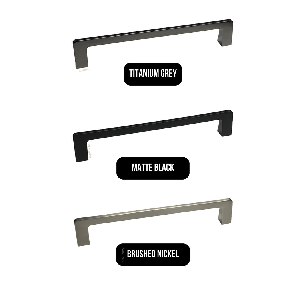 MODULR SQUARE HANDLE TITANIUM GREY (AVAILABLE IN 64MM, 160MM AND 320MM)