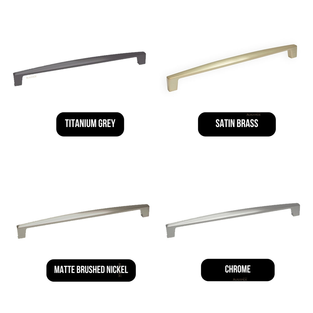 MODULR SQUARE HANDLE TITANIUM GREY (AVAILABLE IN 128MM, 192MM AND 320MM)