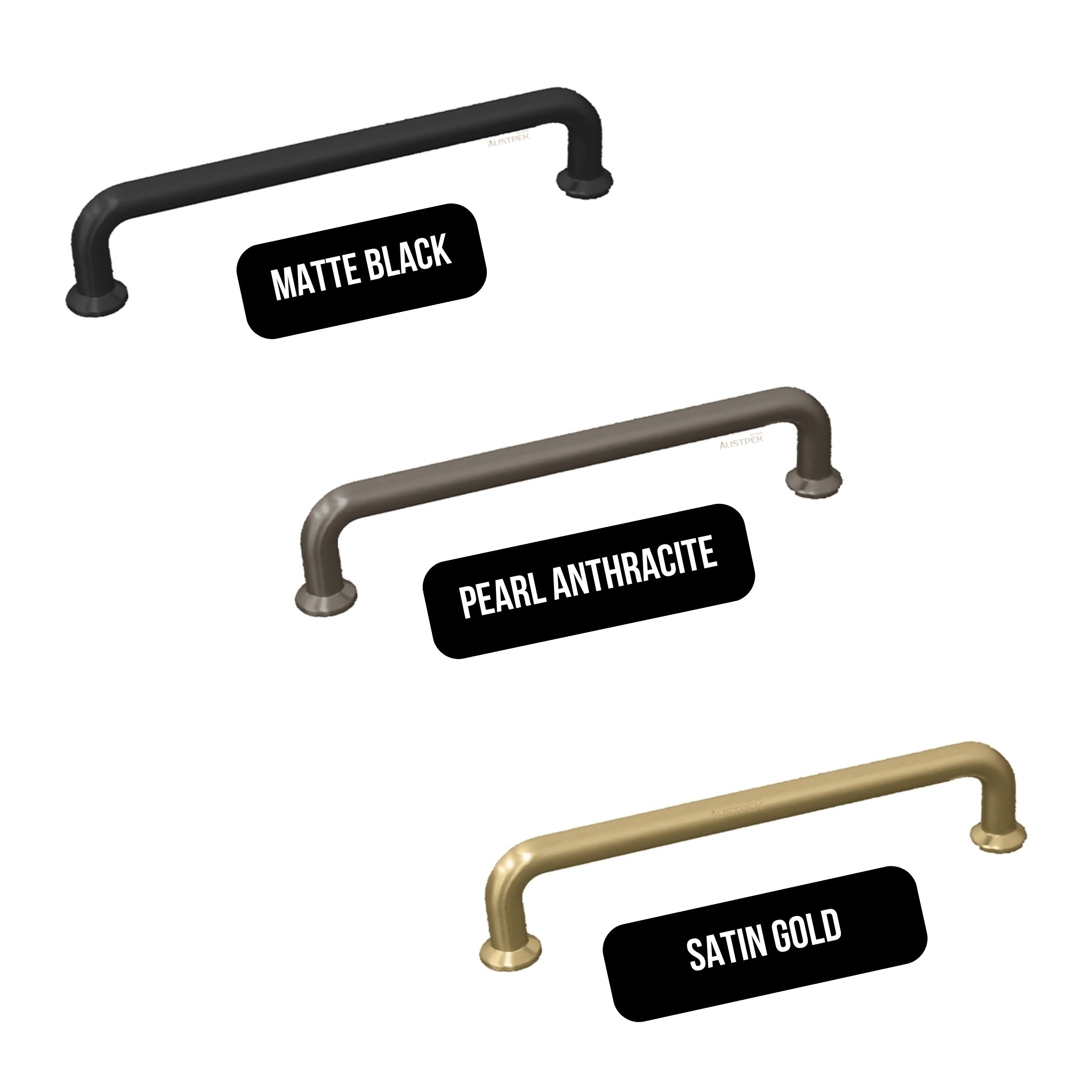 MODULR SQUARE HANDLE PEARL ANTHRACITE (AVAILABLE IN 128MM, 192MM AND 320MM)