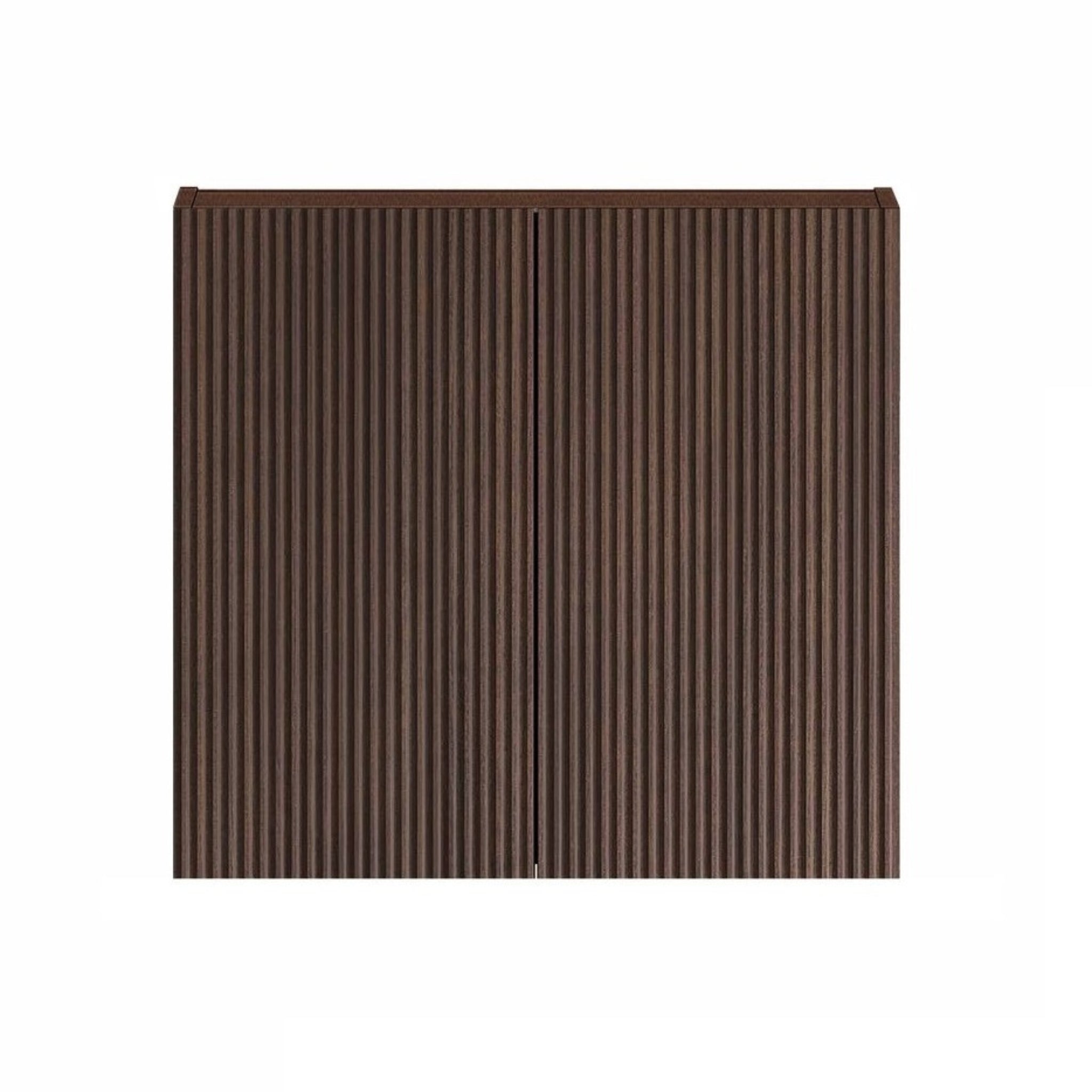 OTTI HAVANA SABLE WALNUT FLUTED 1960MM LAUNDRY AND WALL CABINET WITH STONE TOP & SINK (PACKAGE-B)