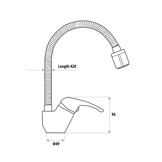 LINKWARE HELENA COBRA FLEX SINK MIXER CHROME