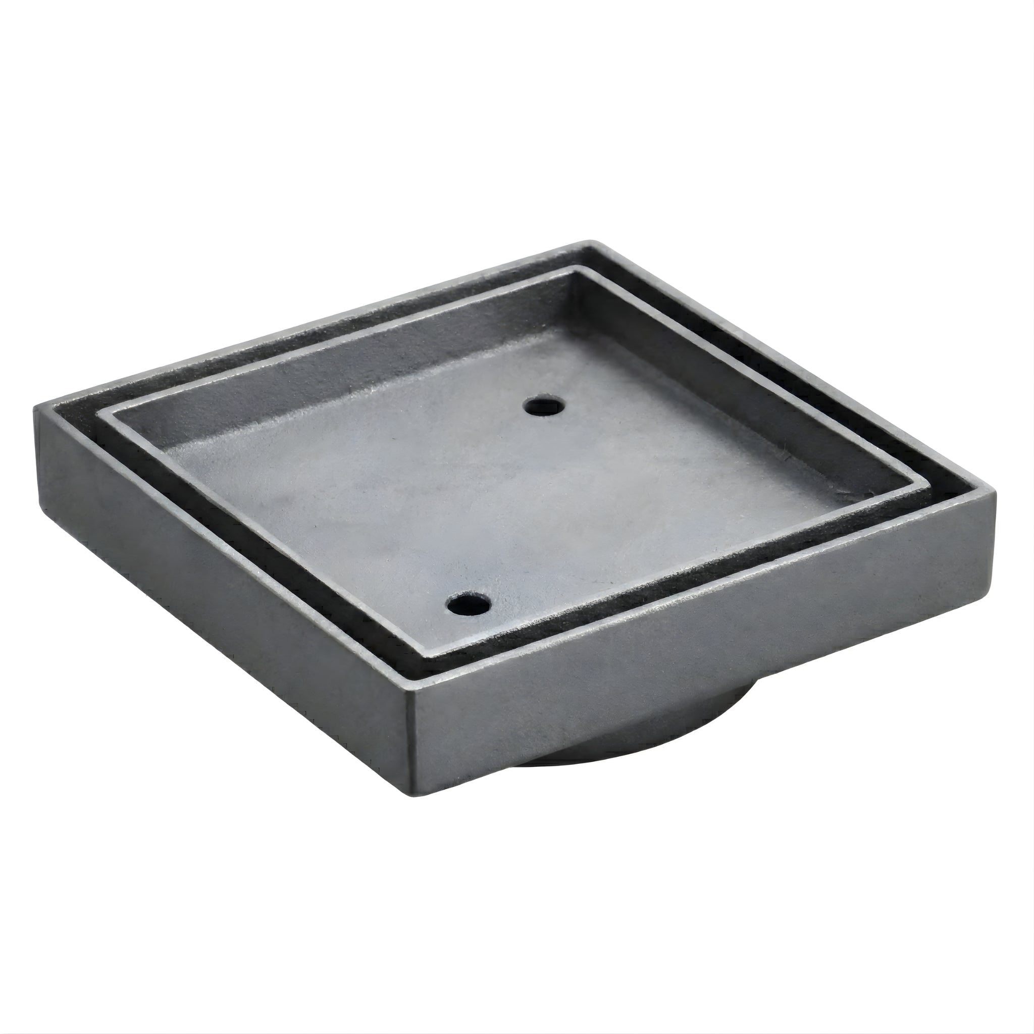 INFINITY SLIM SQUARE TILE INSERT FLOOR DRAIN 115MM GUN METAL