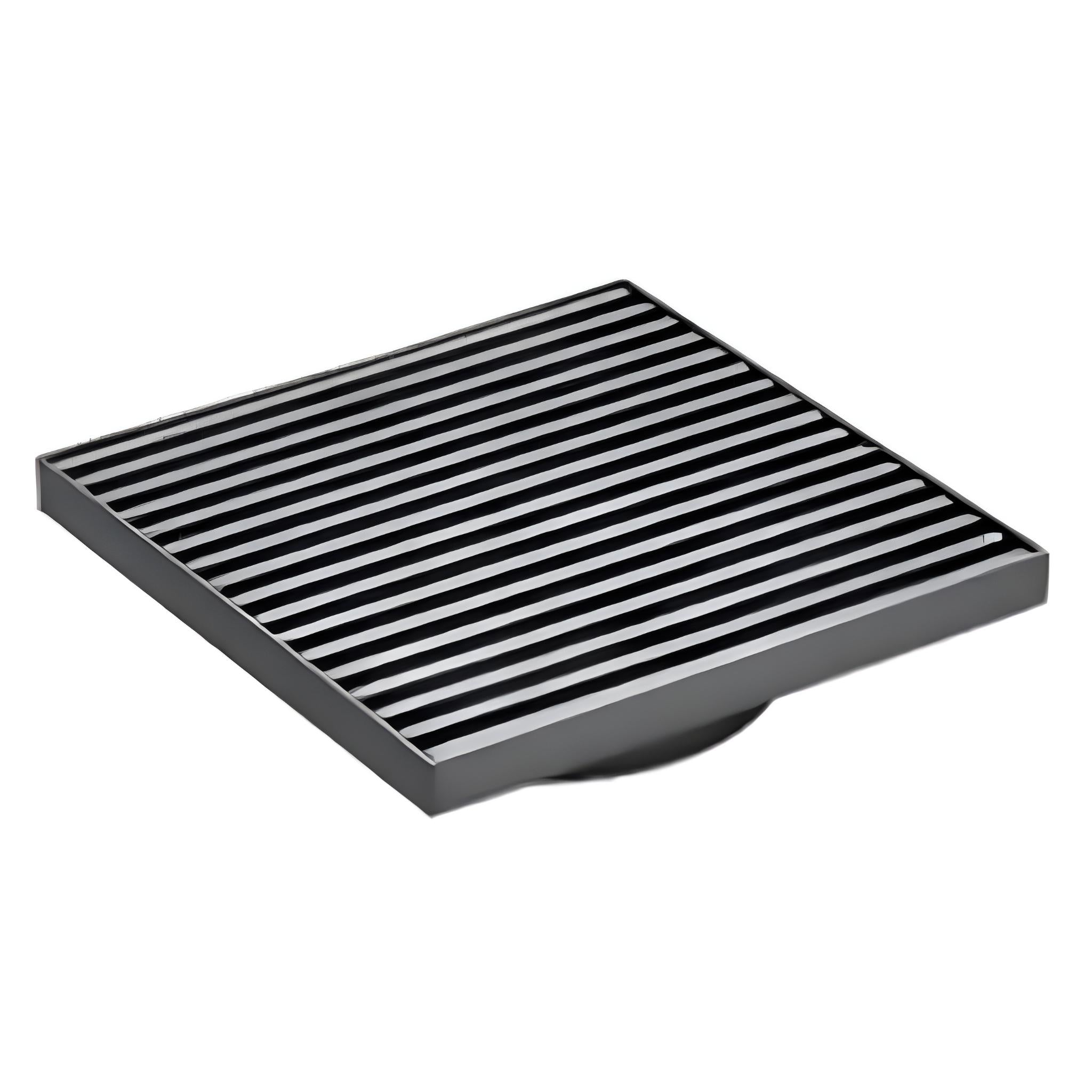 INFINITY GRILLS SQUARE TILE INSERT FLOOR DRAIN 115MM GUN METAL