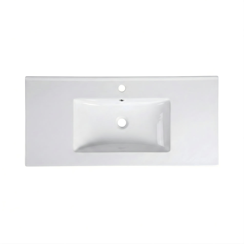 INFINITY CERAMIC BASIN & TOP RECTANGULAR WHITE 1210MM