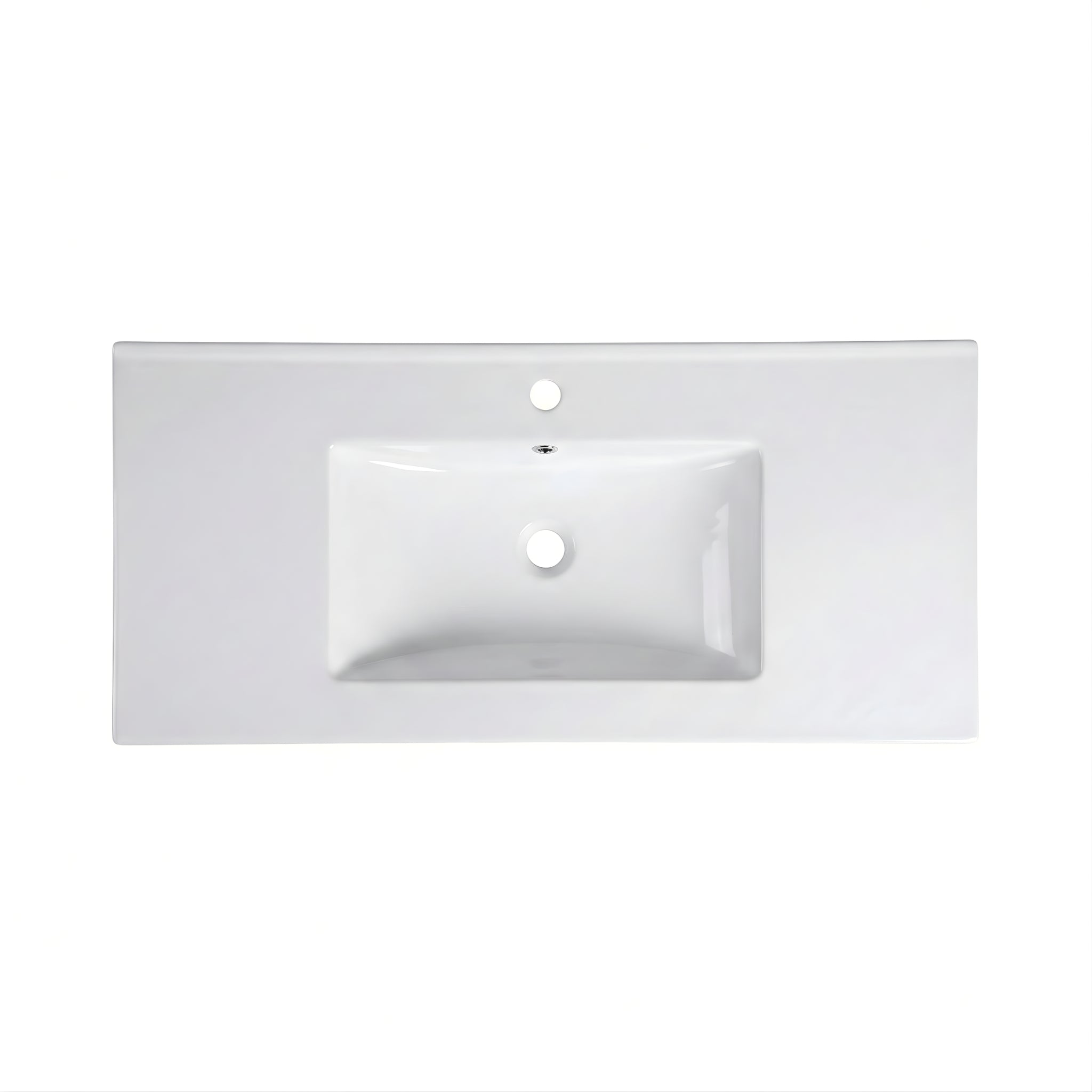 INFINITY CERAMIC BASIN & TOP RECTANGULAR WHITE 1210MM