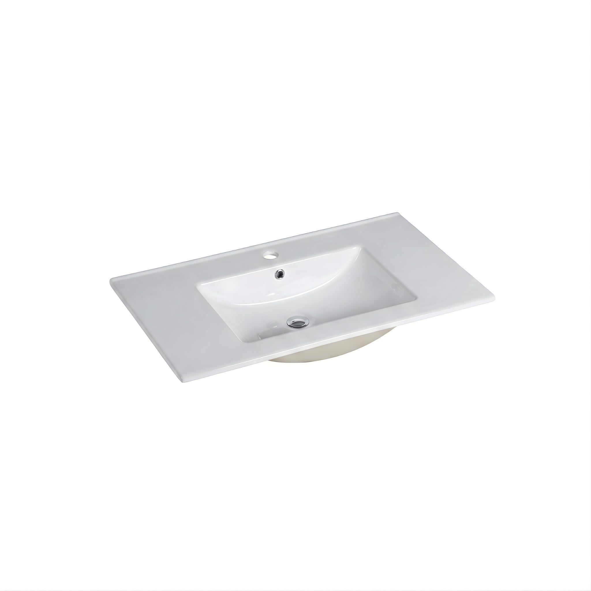 INFINITY CERAMIC BASIN & TOP RECTANGULAR WHITE 760MM