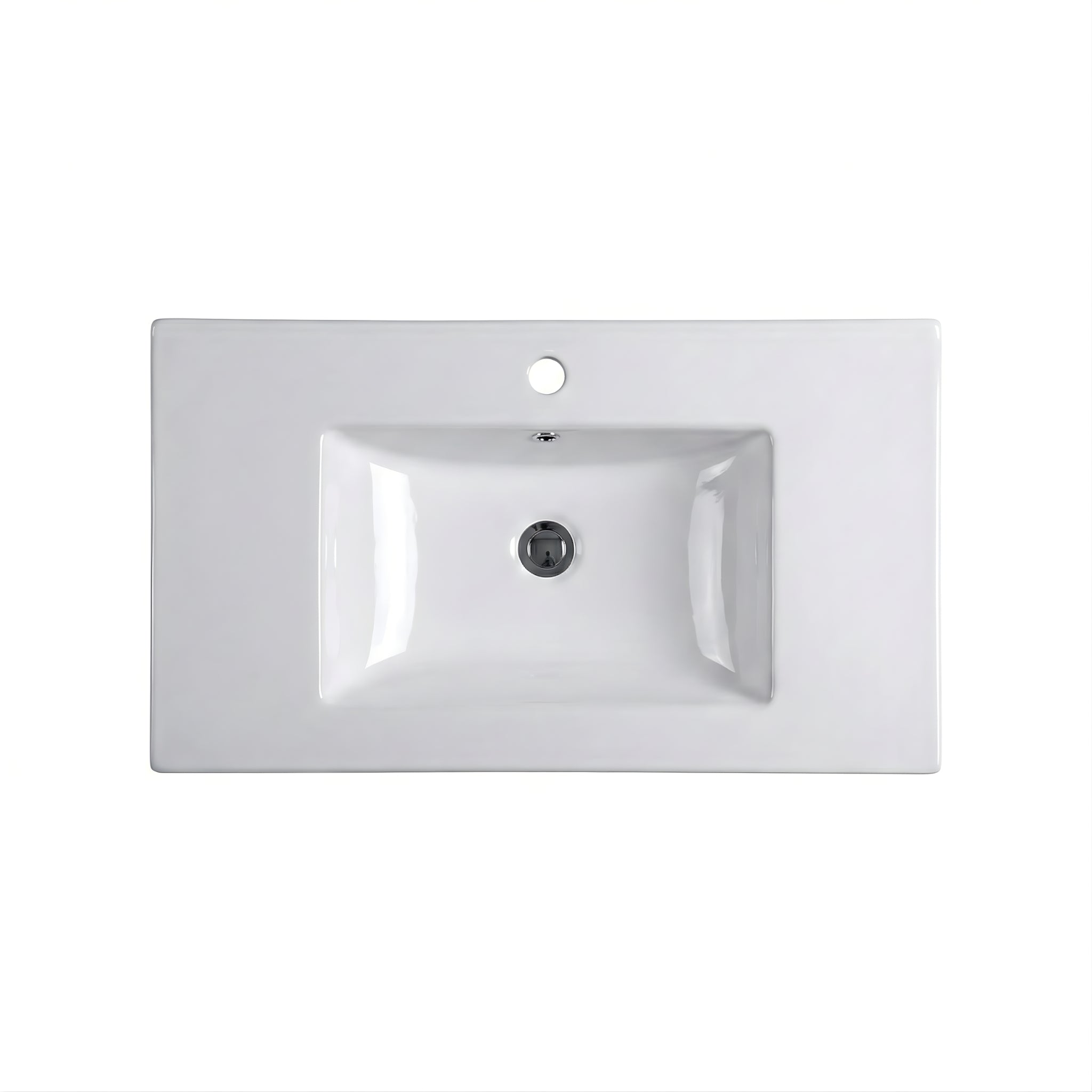 INFINITY CERAMIC BASIN & TOP RECTANGULAR WHITE 760MM