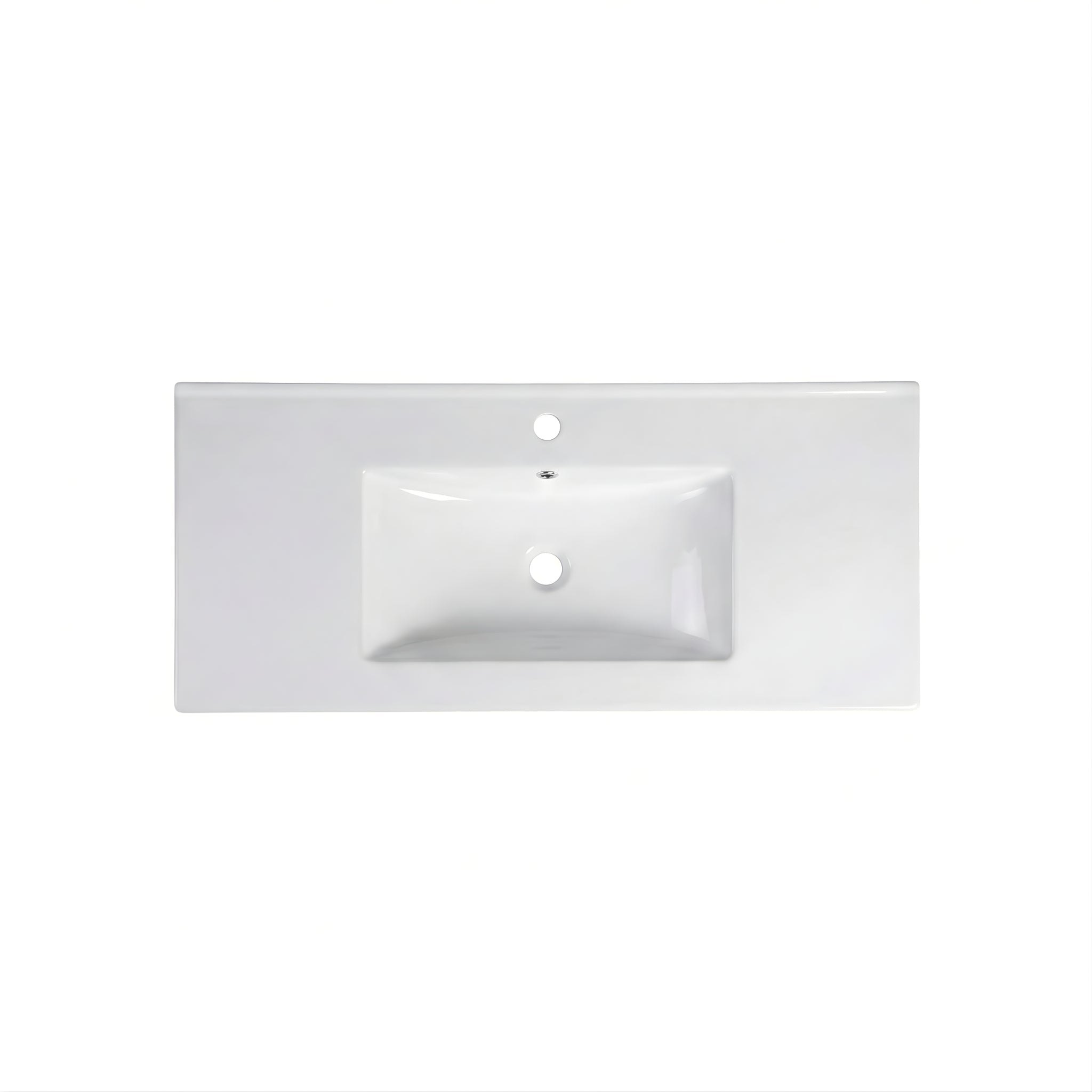 INFINITY CERAMIC BASIN & TOP RECTANGULAR WHITE 910MM