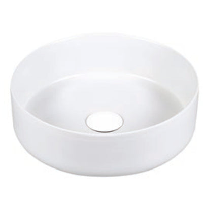 INFINITY ABOVE COUNTER CERAMIC BASIN ROUND MATTE WHITE 360MM