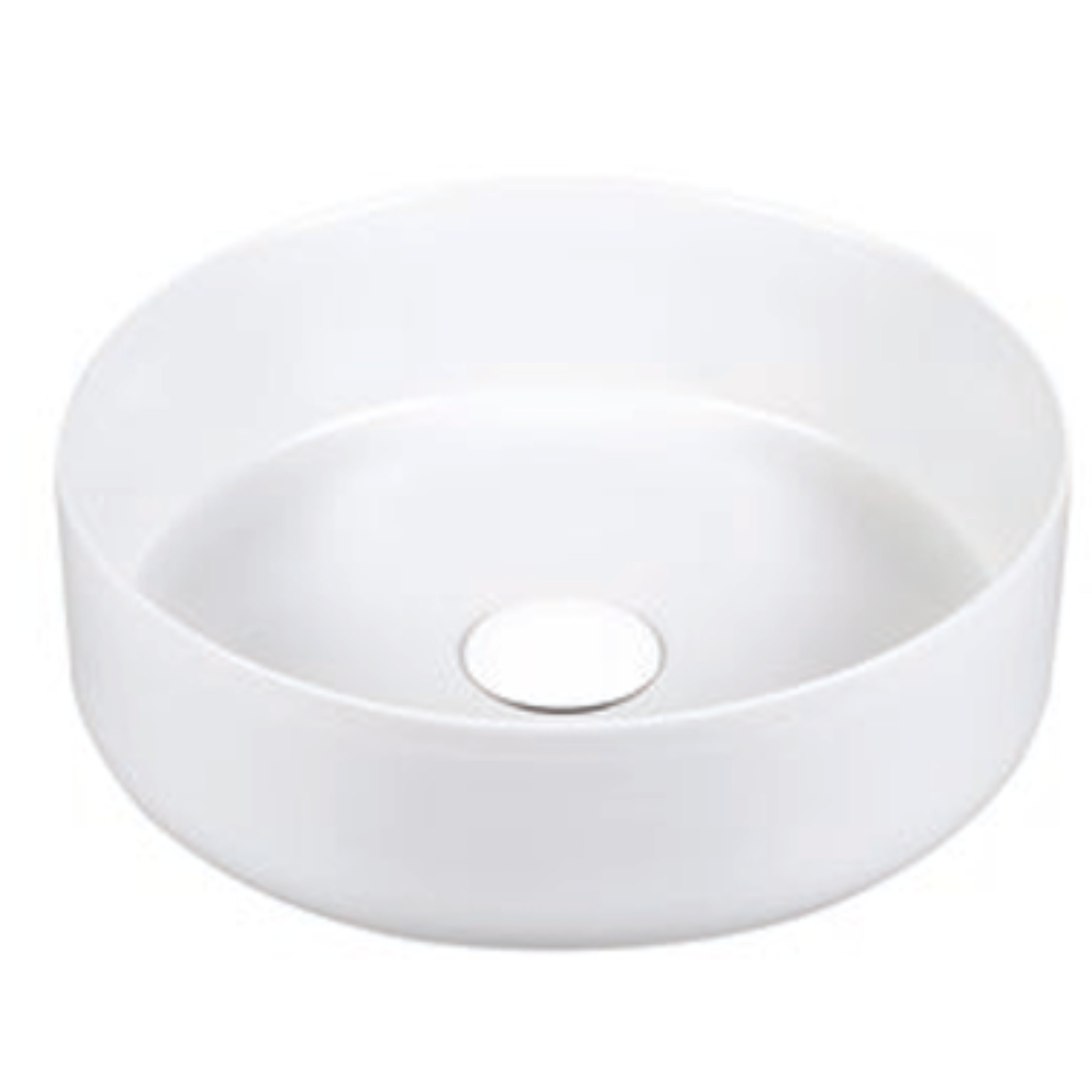 INFINITY ABOVE COUNTER CERAMIC BASIN ROUND MATTE WHITE 360MM