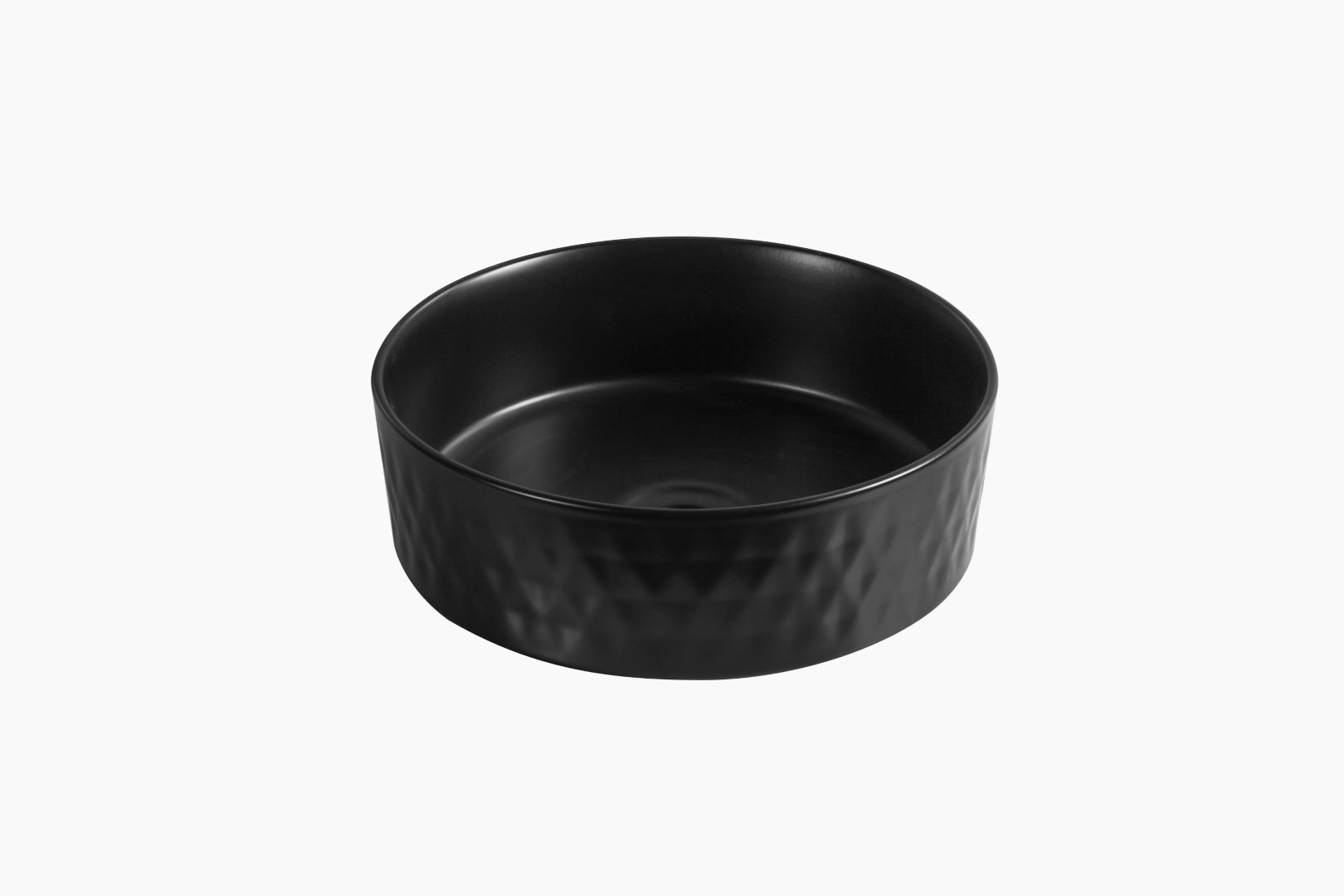 INFINITY CERAMIC BASIN ABOVE COUNTER ROUND MATTE BLACK 360MM