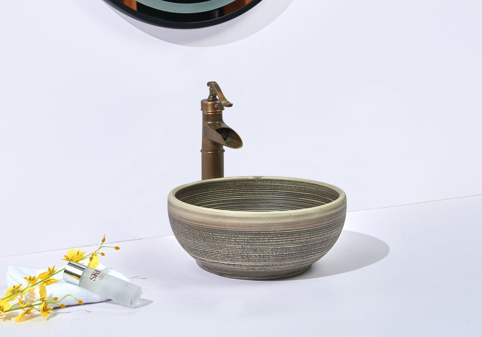 INFINITY ABOVE COUNTER BASIN ROUND PORCELAIN 360MM