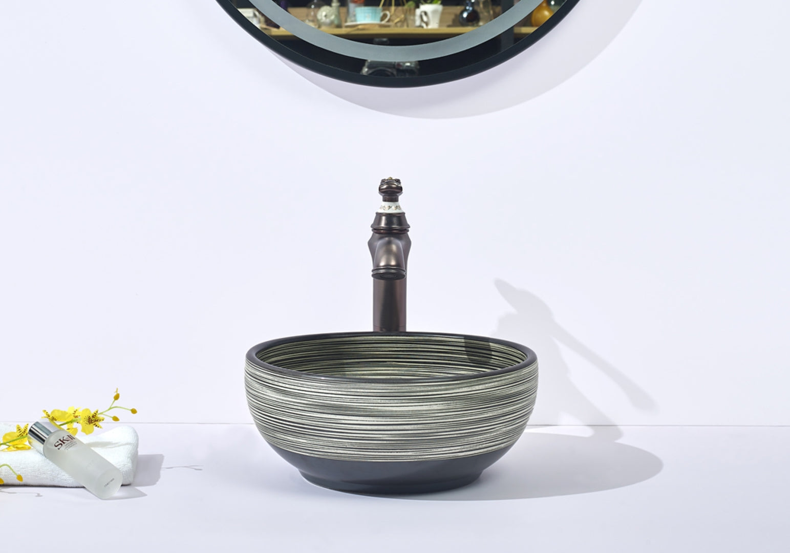 INFINITY ABOVE COUNTER BASIN ROUND PORCELAIN 360MM