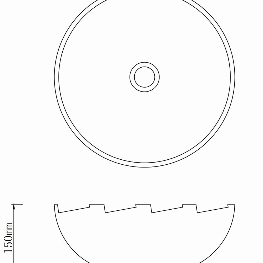 INFINITY ABOVE COUNTER BASIN ROUND PORCELAIN 410MM