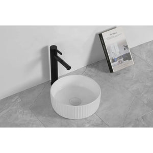 INFINITY ABOVE COUNTER CERAMIC BASIN ROUND GLOSS WHITE 300MM
