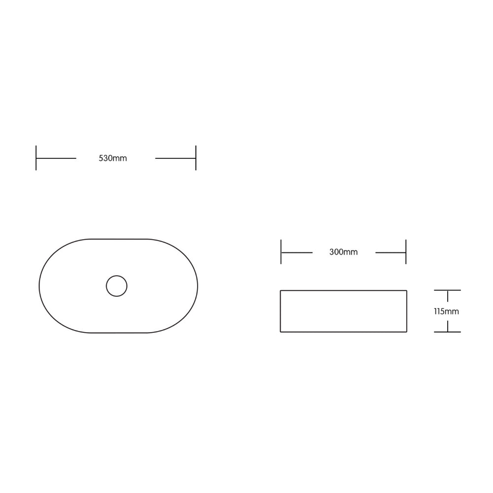 INFINITY CERAMIC BASIN ABOVE COUNTER OVAL MATTE WHITE 520MM
