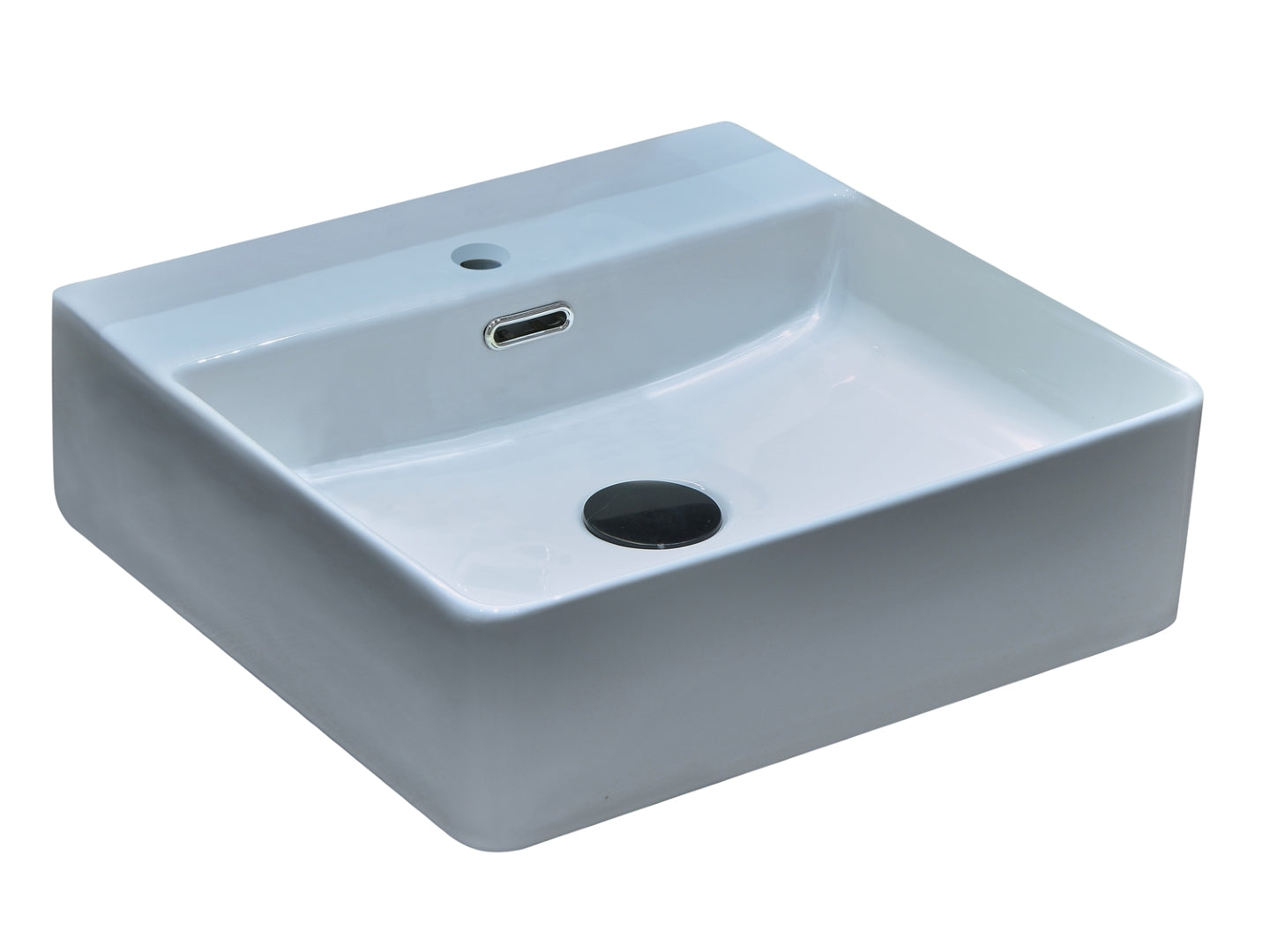 INFINITY CERAMIC BASIN RECTANGULAR WHITE 420MM