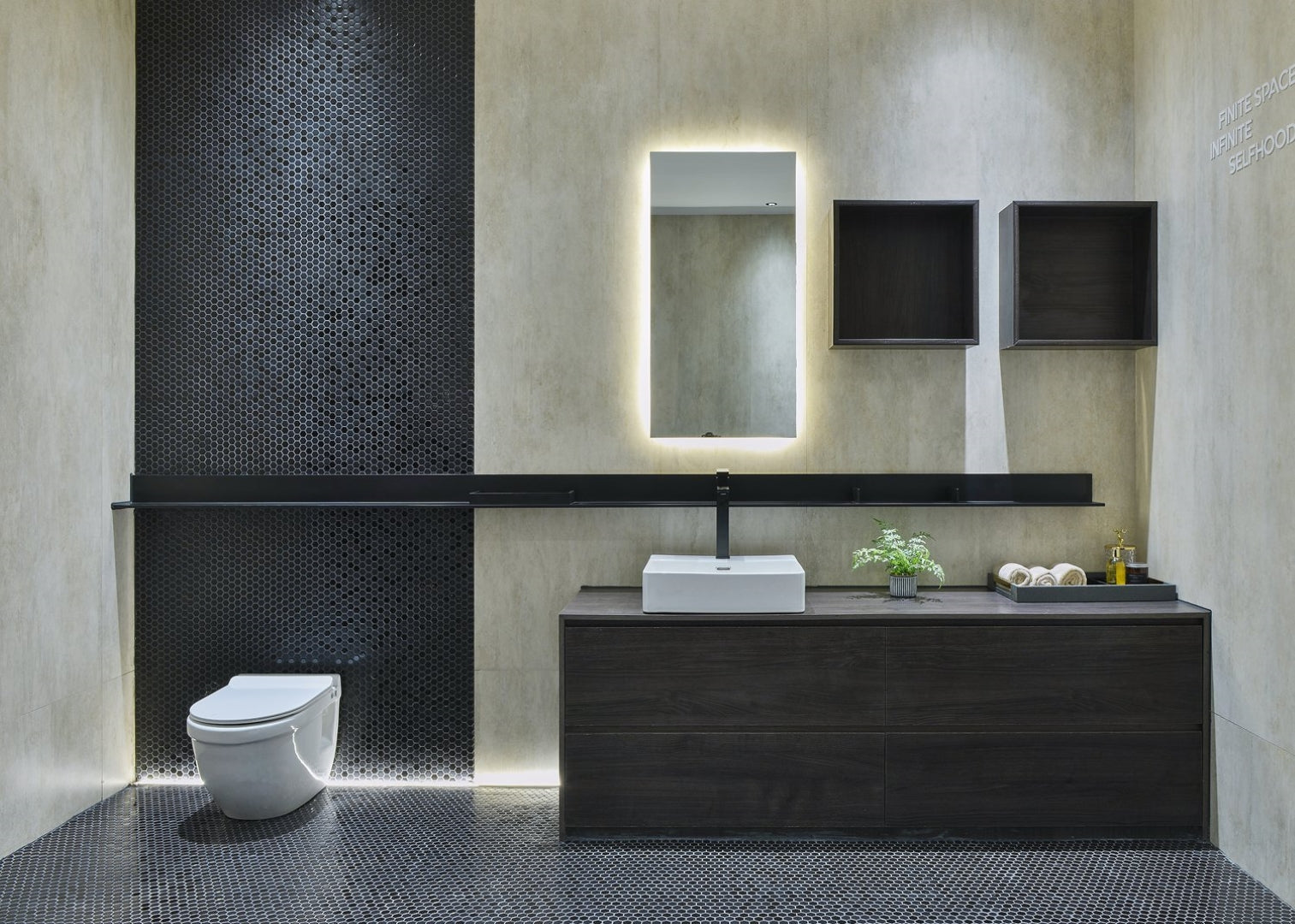 INFINITY CERAMIC BASIN RECTANGULAR WHITE 500MM