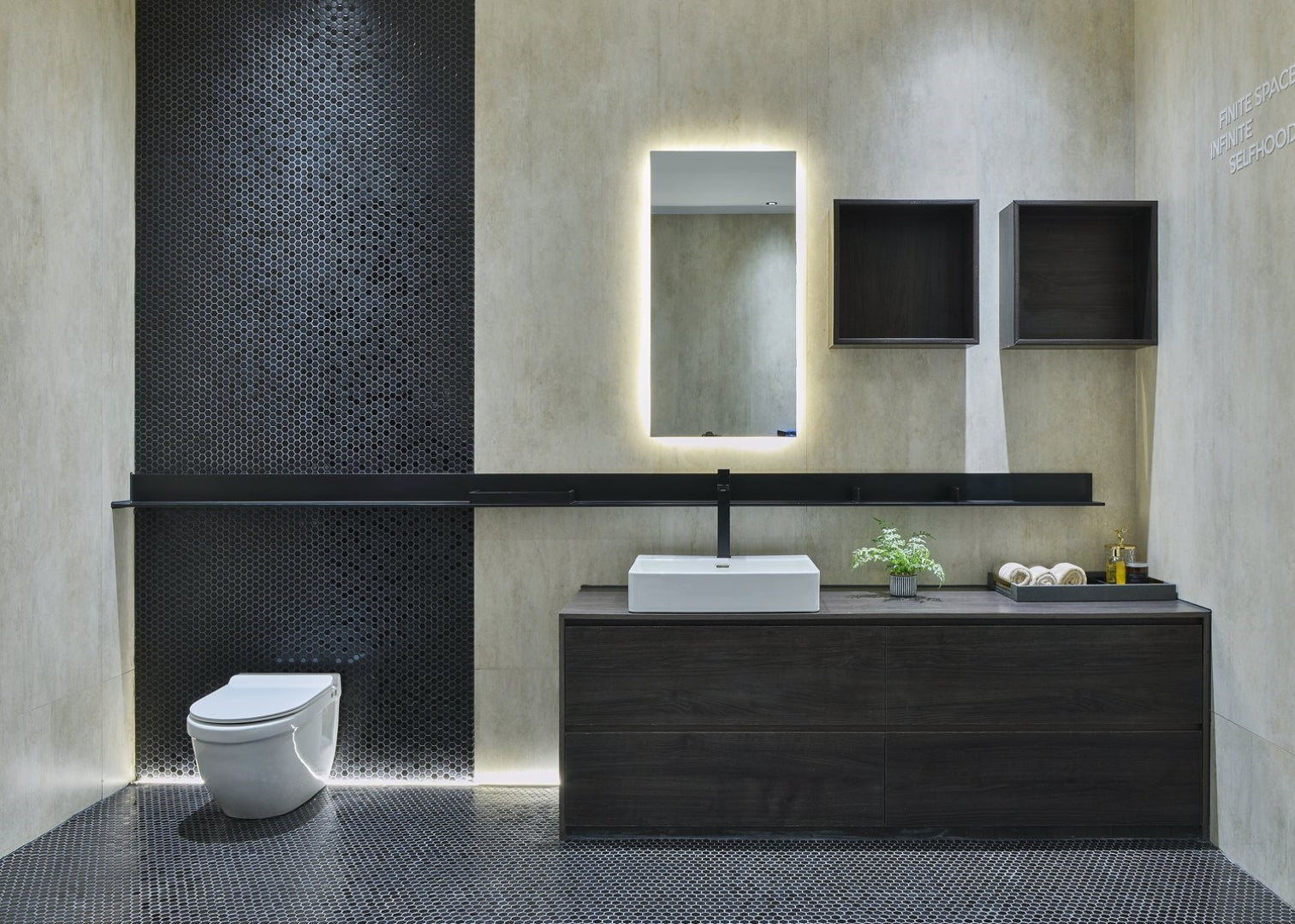 INFINITY CERAMIC BASIN RECTANGULAR WHITE 600MM