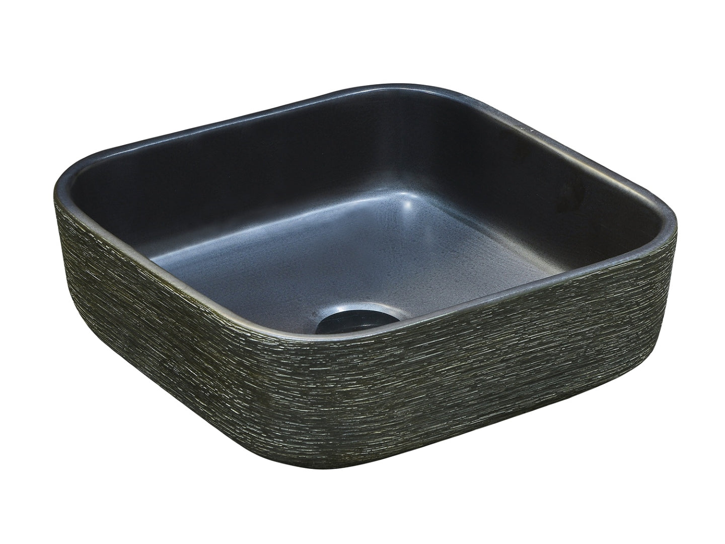 INFINITY ART BASIN PORCELAIN SQUARE BLACK 380MM