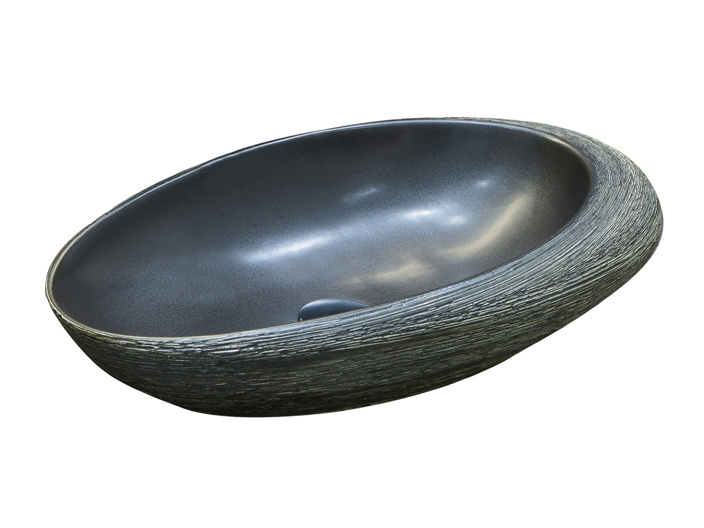 INFINITY ART BASIN PORCELAIN OVAL BLACK 580MM