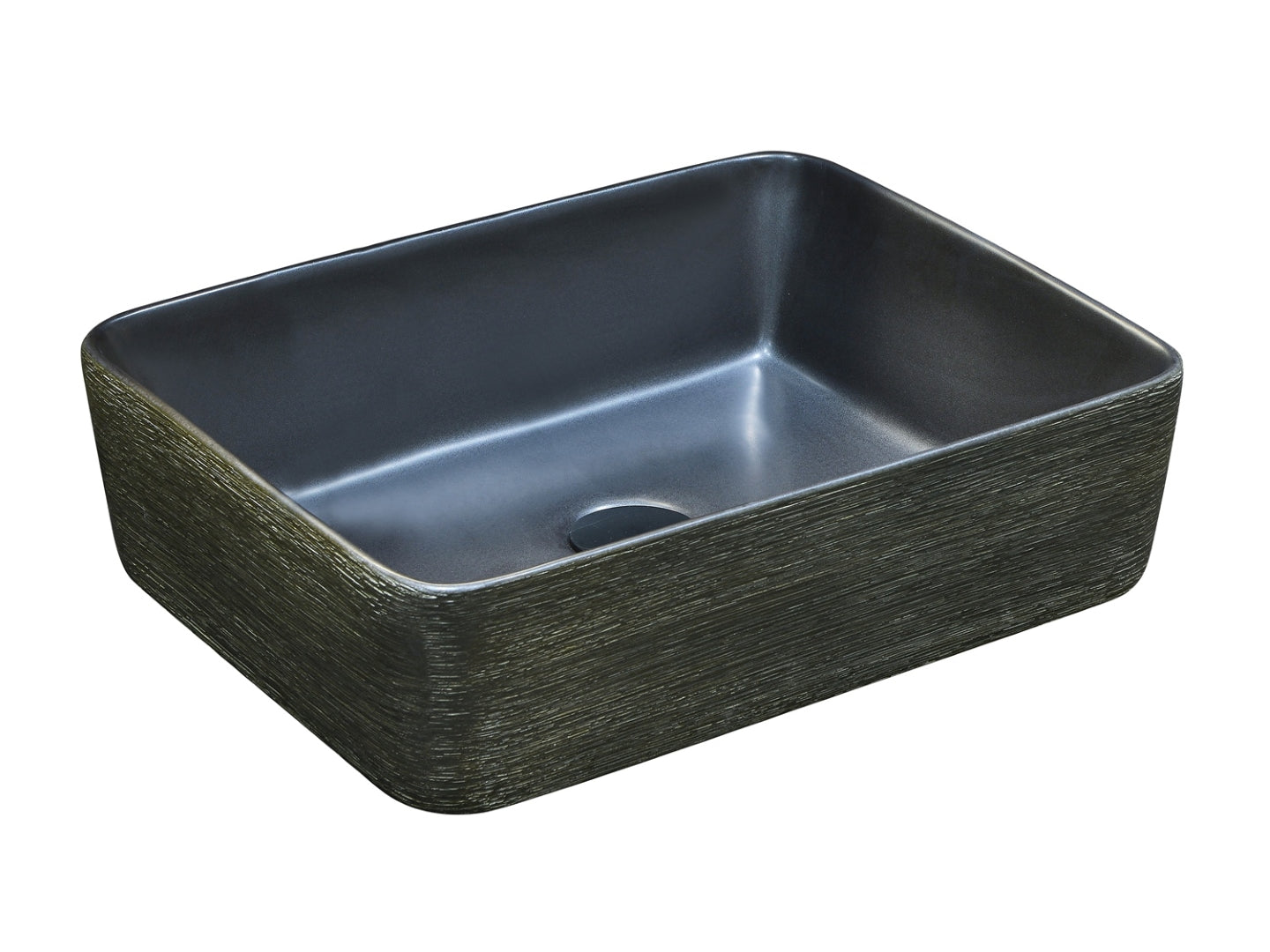 INFINITY ART BASIN PORCELAIN RECTANGULAR BLACK 470MM