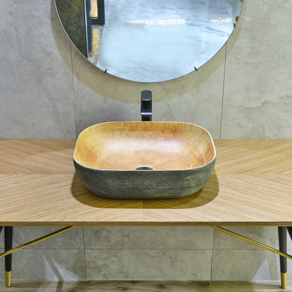 INFINITY ART BASIN PORCELAIN RECTANGULAR 490MM
