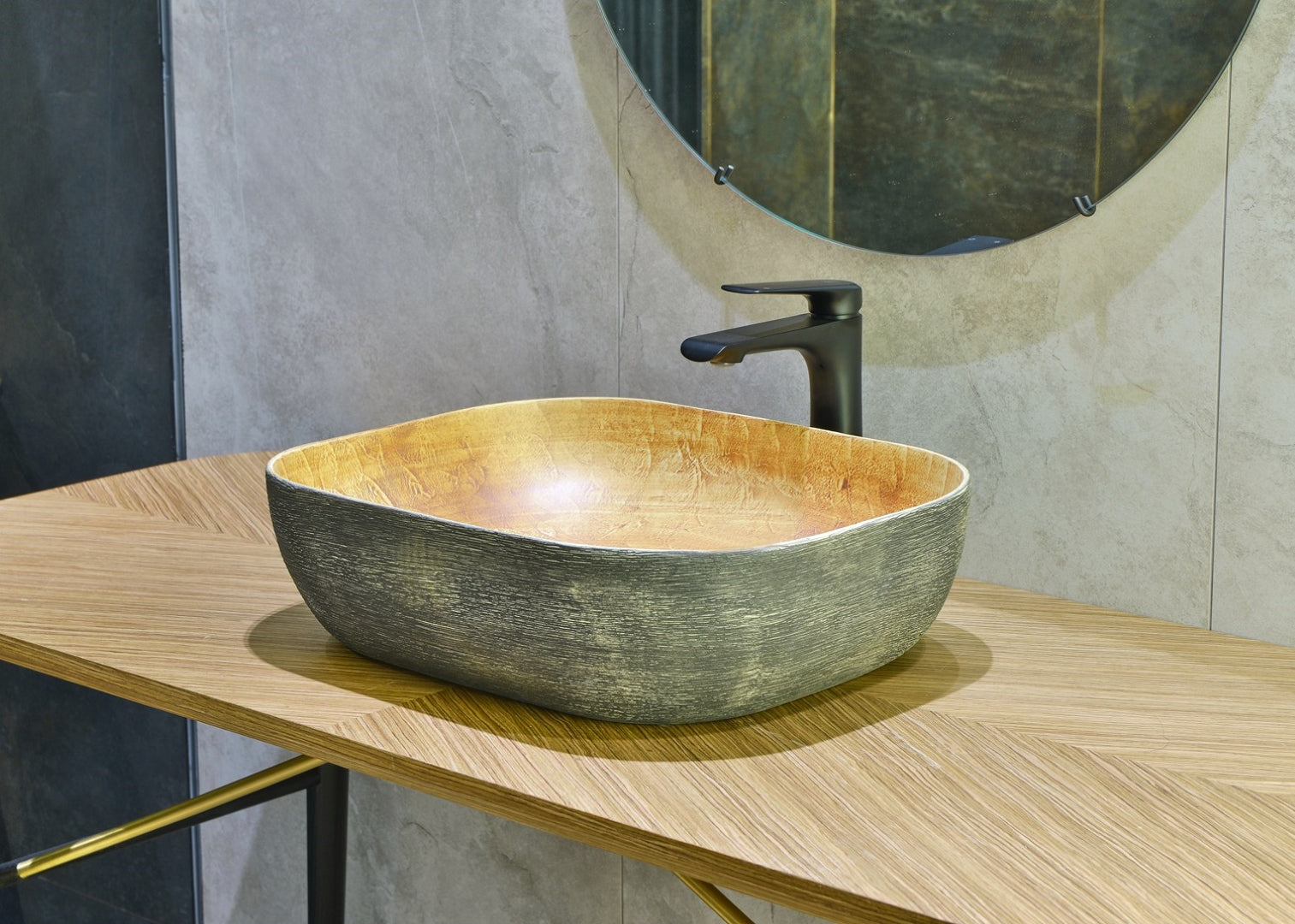 INFINITY ART BASIN PORCELAIN RECTANGULAR 490MM