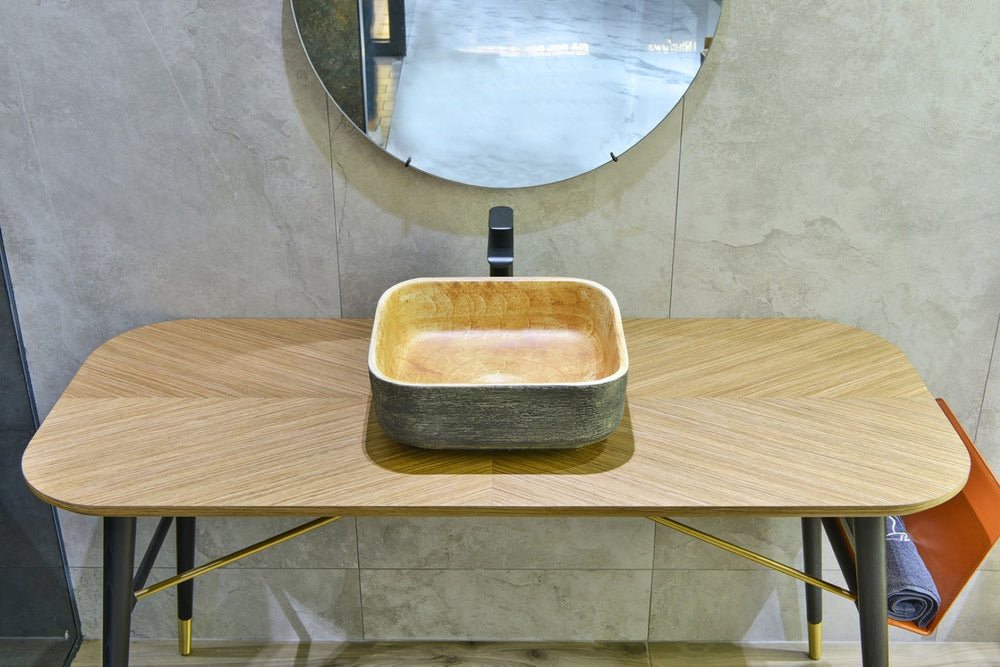 INFINITY ART BASIN PORCELAIN SQUARE 380MM
