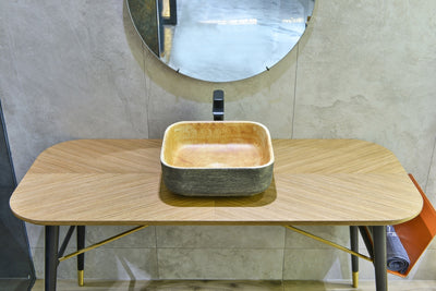 INFINITY ART BASIN PORCELAIN SQUARE 380MM