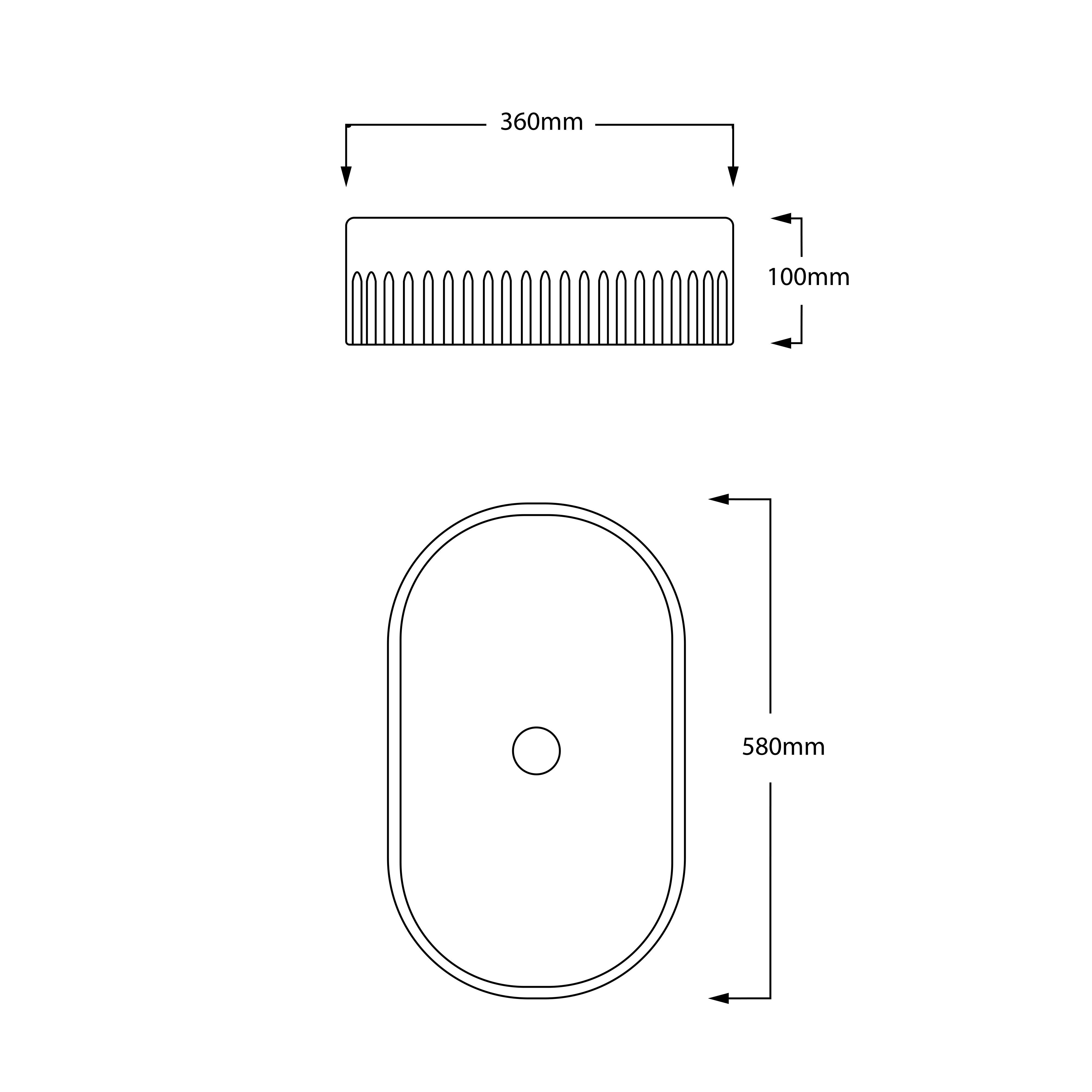 INFINITY CERAMIC ART BASIN OVAL ABOVE COUNTER MATTE BLACK 580MM