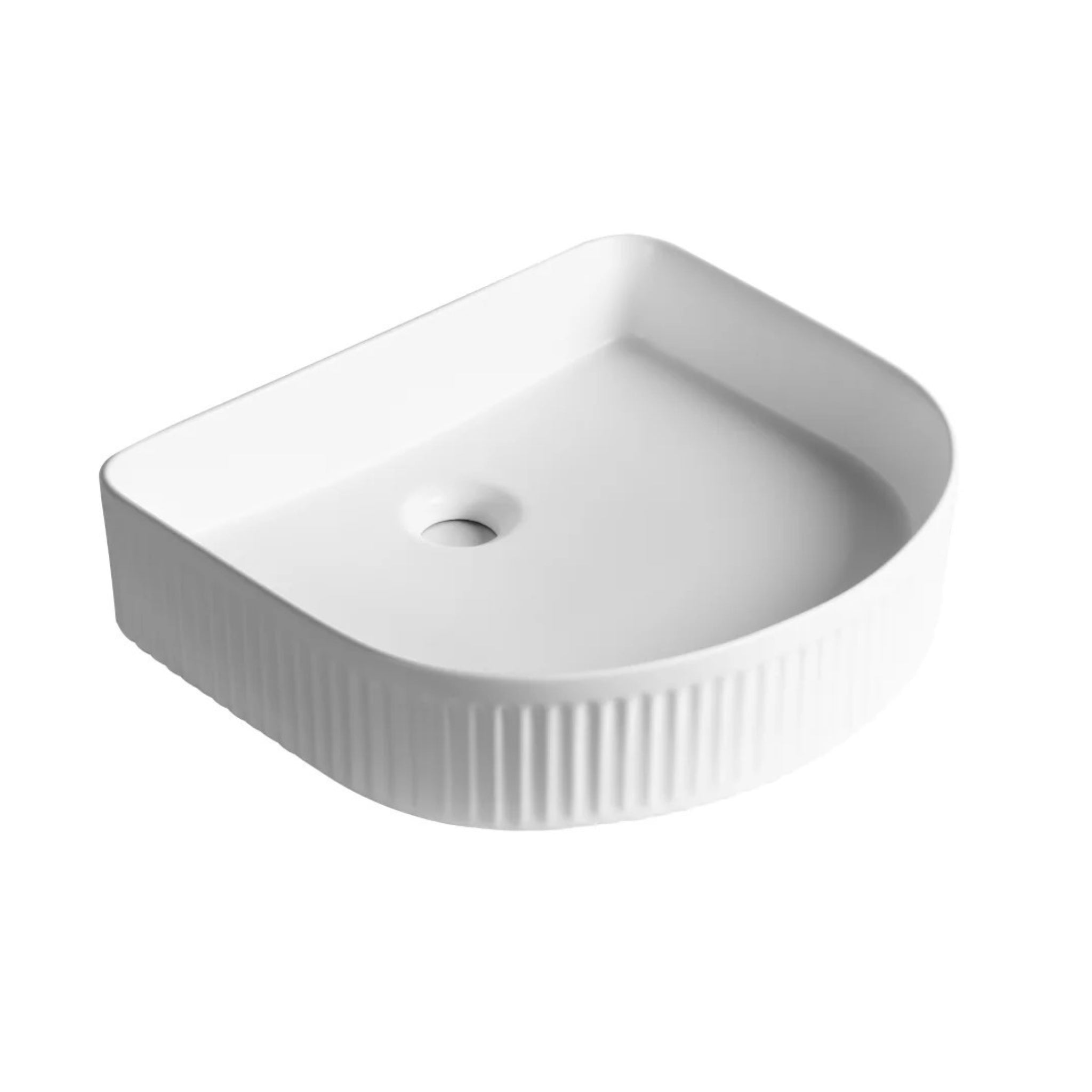 INFINITY CERAMIC ART BASIN SQUARE ABOVE COUNTER MATTE WHITE 415MM
