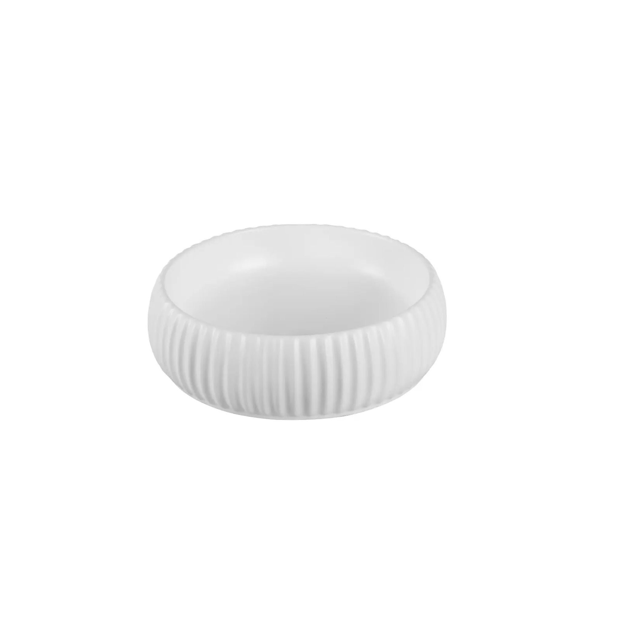 INFINITY ABOVE COUNTER CERAMIC BASIN ROUND MATTE WHITE 420MM