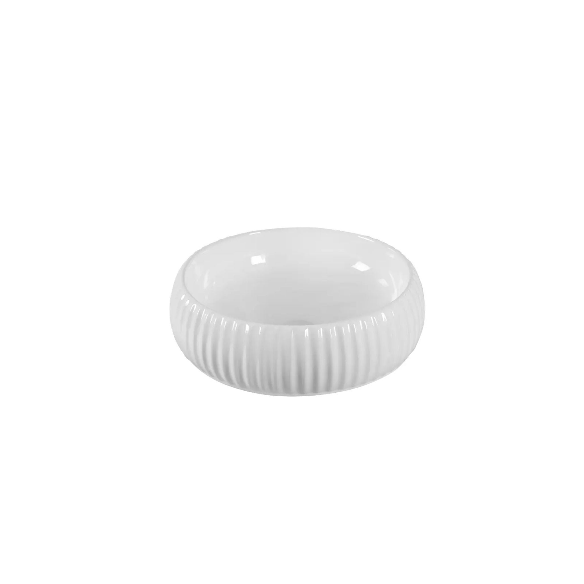 INFINITY ABOVE COUNTER CERAMIC BASIN ROUND GLOSS WHITE 420MM