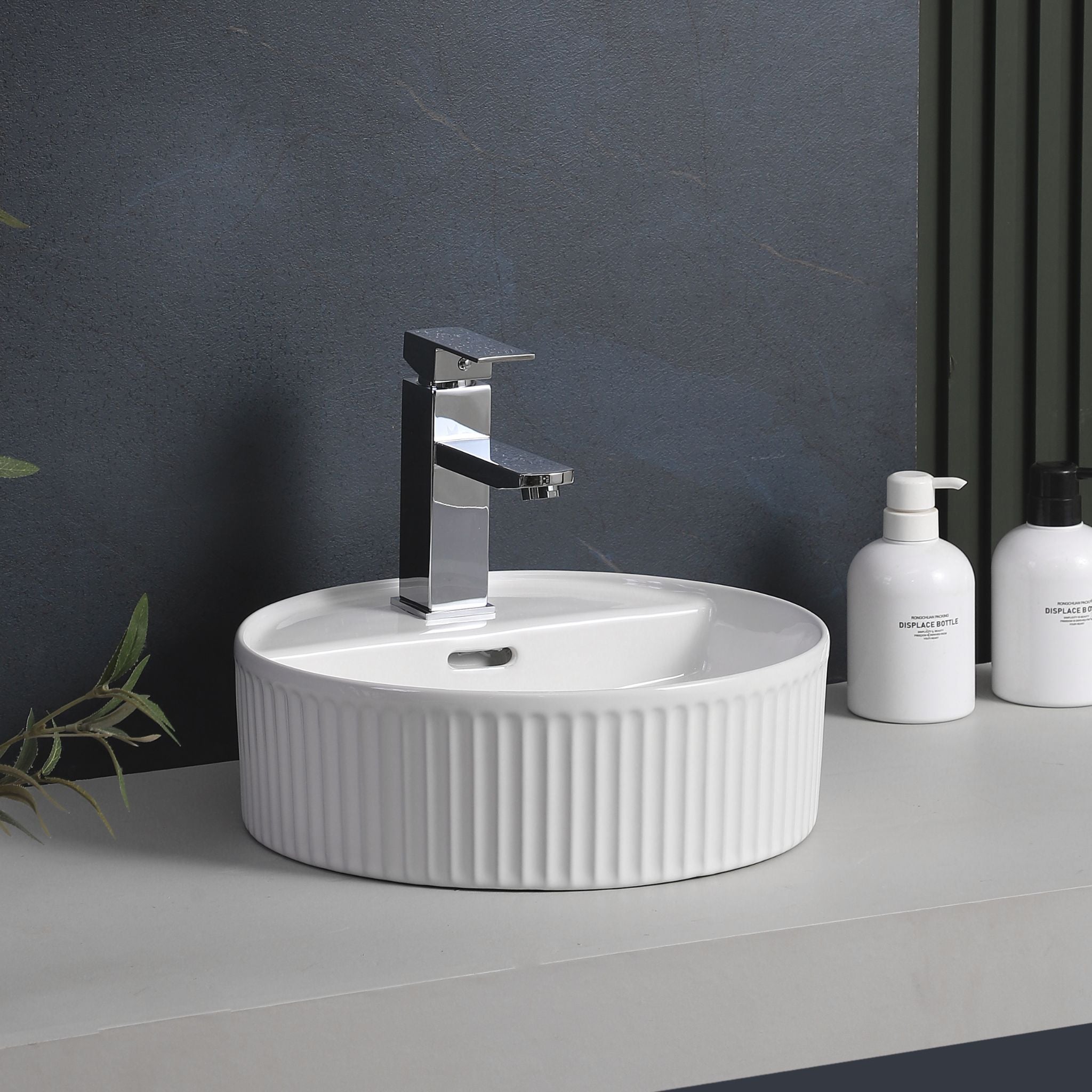 INFINITY ABOVE COUNTER CERAMIC BASIN GLOSS WHITE 280MM