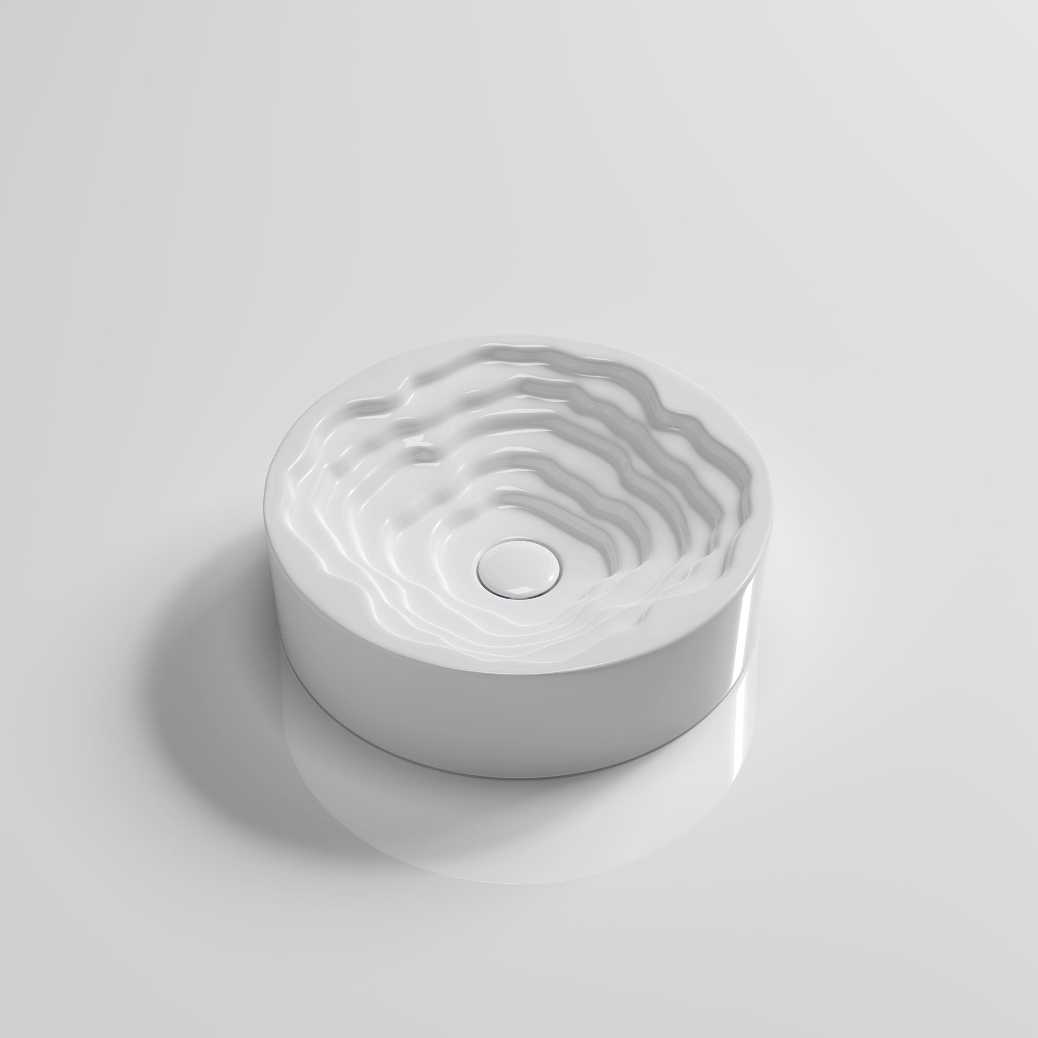 INFINITY ABOVE COUNTER CERAMIC BASIN GLOSS WHITE 410MM