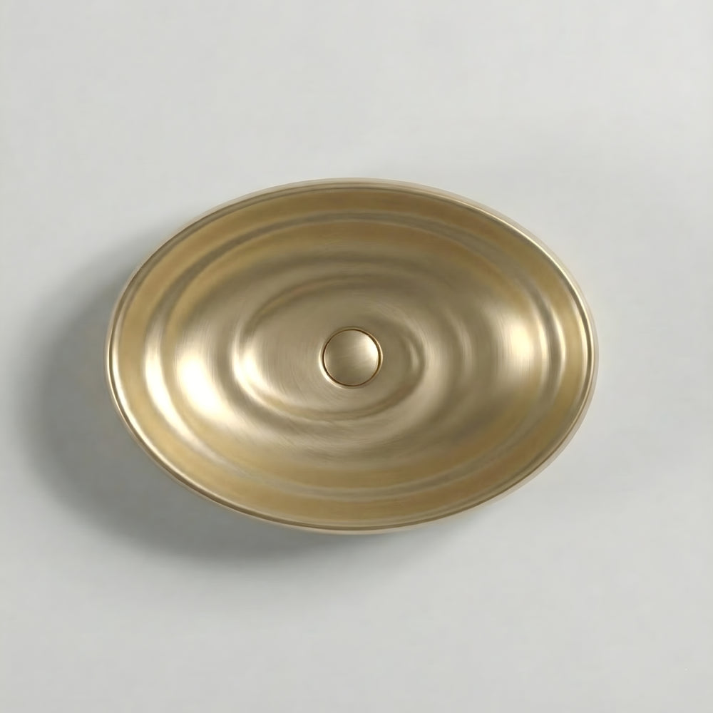 INFINITY ABOVE COUNTER CERAMIC BASIN MATTE GOLD 600MM